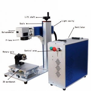 Portable 30W Desktop Fiber marking machine for metal and nonmetal